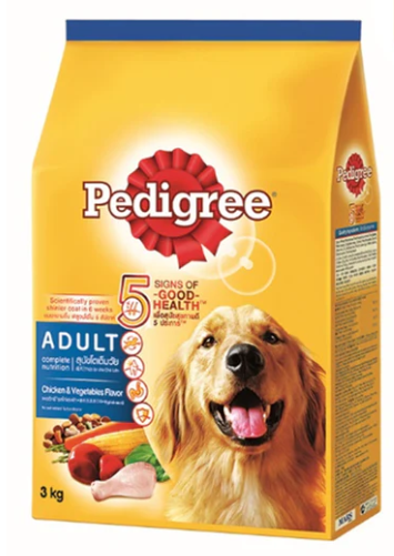 Pedigree Adult Chicken and Vegetables Dry Dog Food 3kg